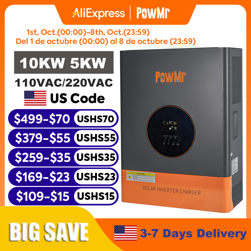 Split Phase Inverter 10Kw 110V 220V - Inversor de Fase Dividida PowMr de